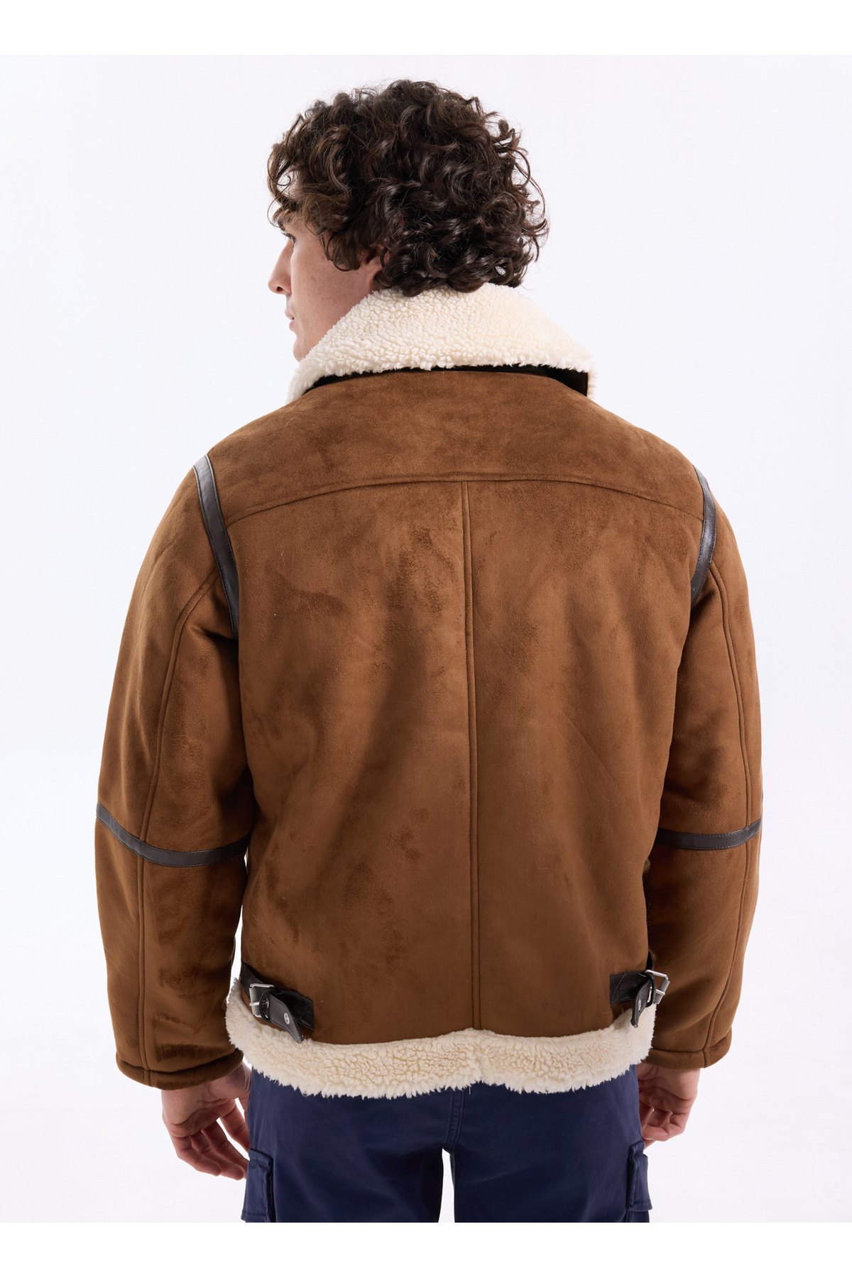 Jack & Jones Kahverengi Erkek Mont 12279379_JJCOLE AVIATOR JACKET görsel 4