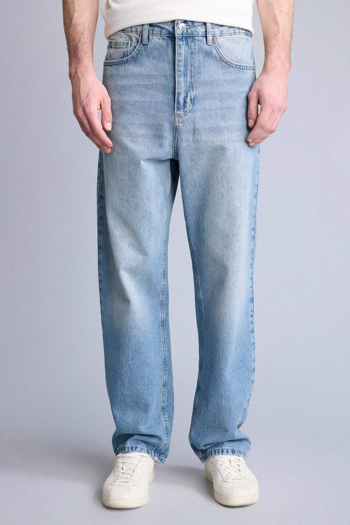 DeFacto %100 Pamuk Baggy Fıt Pantolon H6630AX26SM görsel 3