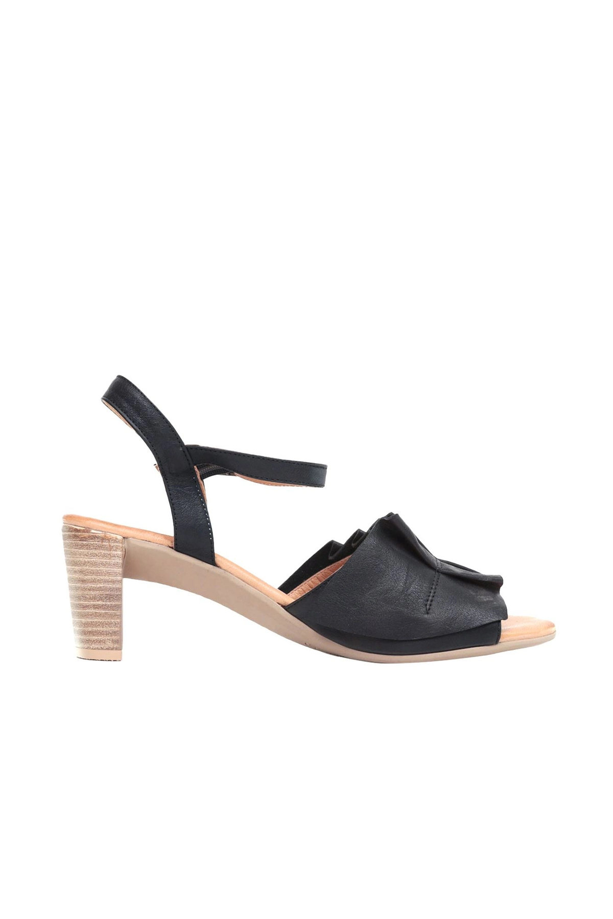 Shoes Black Leather Women's Heeled Sandals 01wn4000