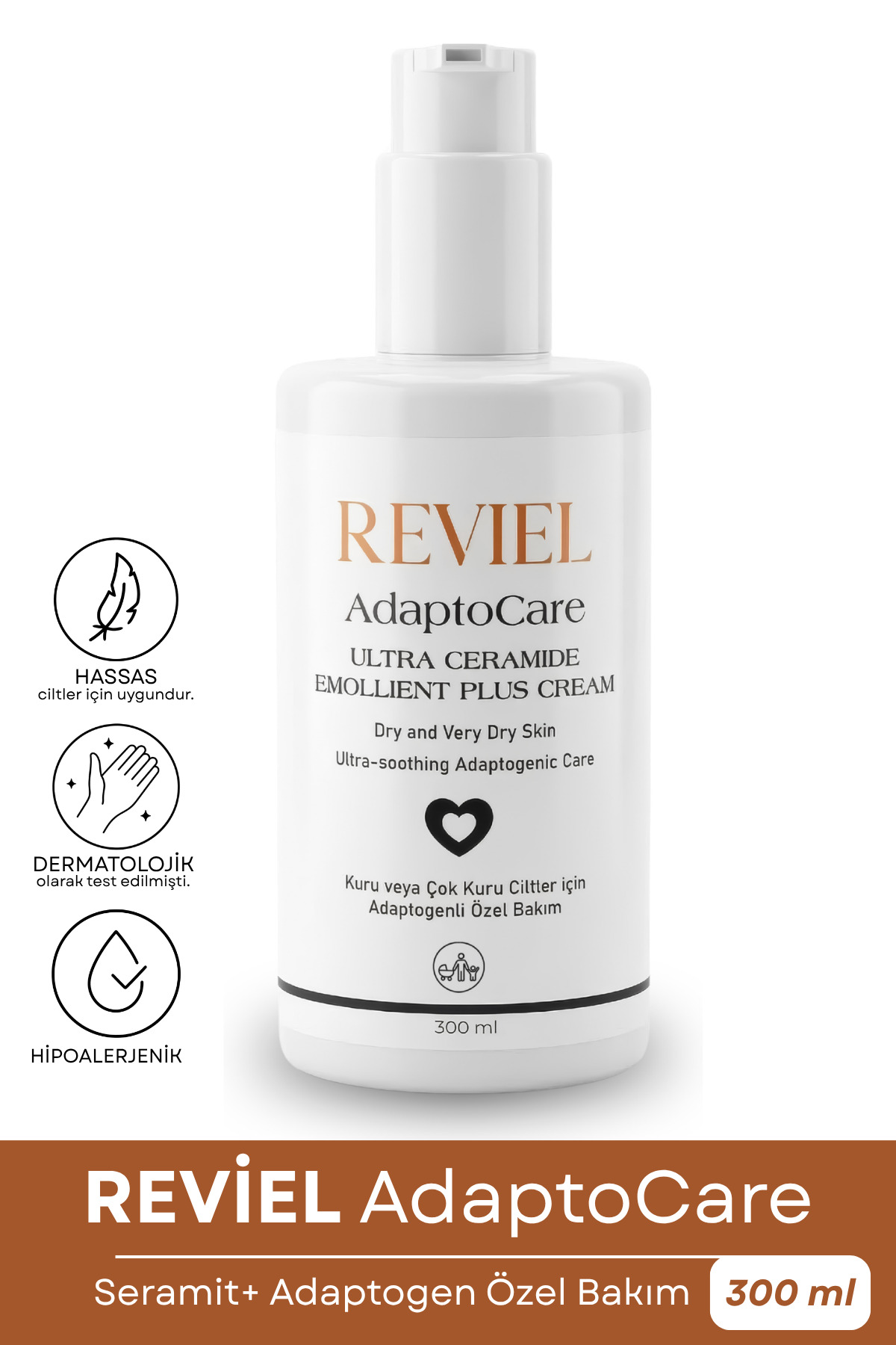 REVIEL AdaptoCare Ultra Ceramide Emollient Plus Cream 300 Ml — 8685043944300