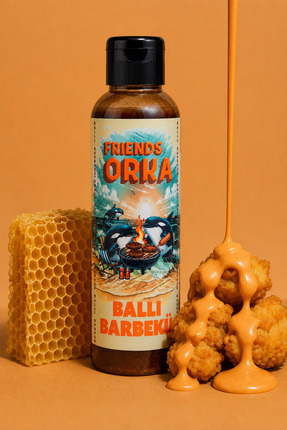 FRIENDS OF ORKA Ballı Barbekü Sos 280gr – Doğal Tatlı Acı Bbq Sos
