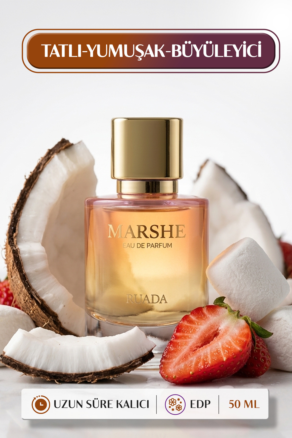 RUADA Marshe Kadın Parfüm 50 ML – Marshmallow, Çilek, Vanilya Notalı Kalıcı EDP Parfüm - Fiyatı, Yorumları