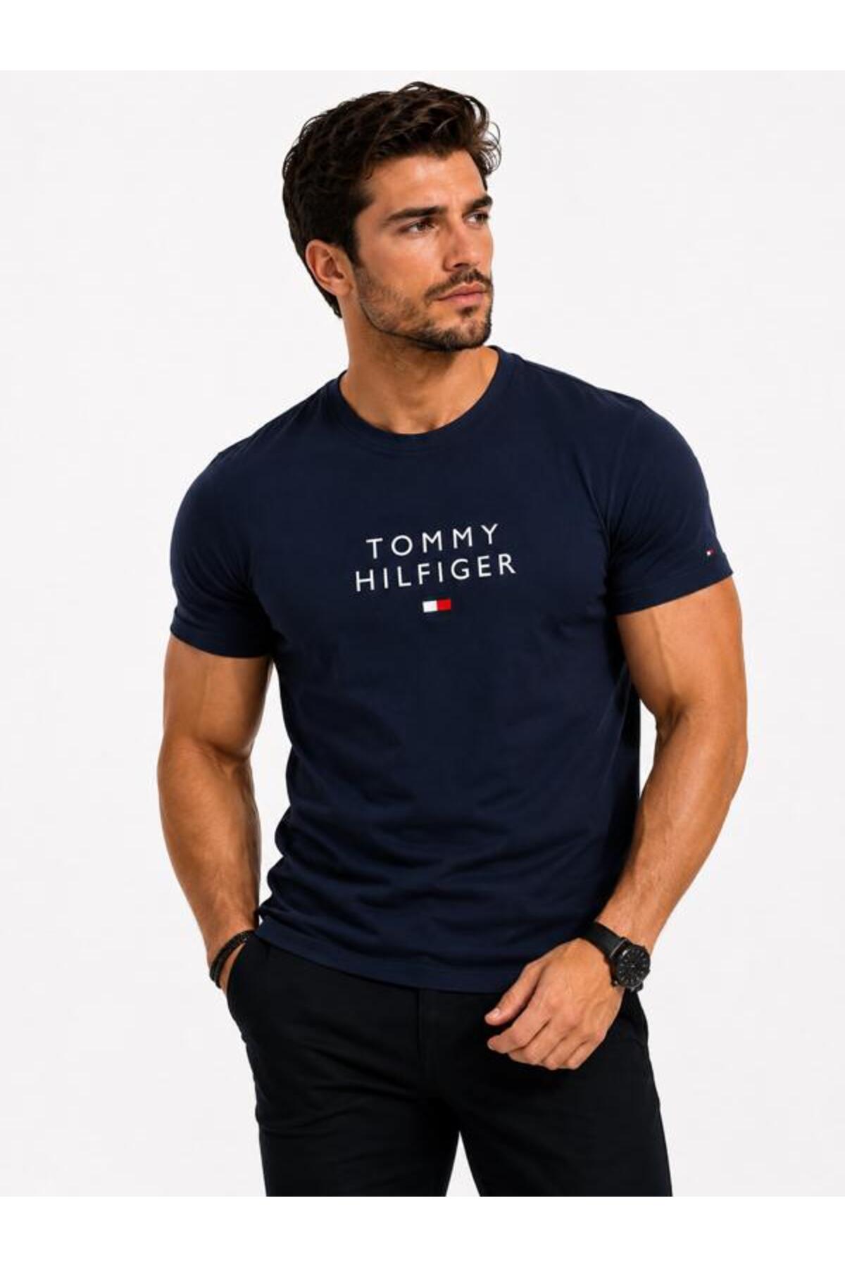 Tommy Hilfiger Organic Cotton Chest Embroidery Logo Men's T-Shirt