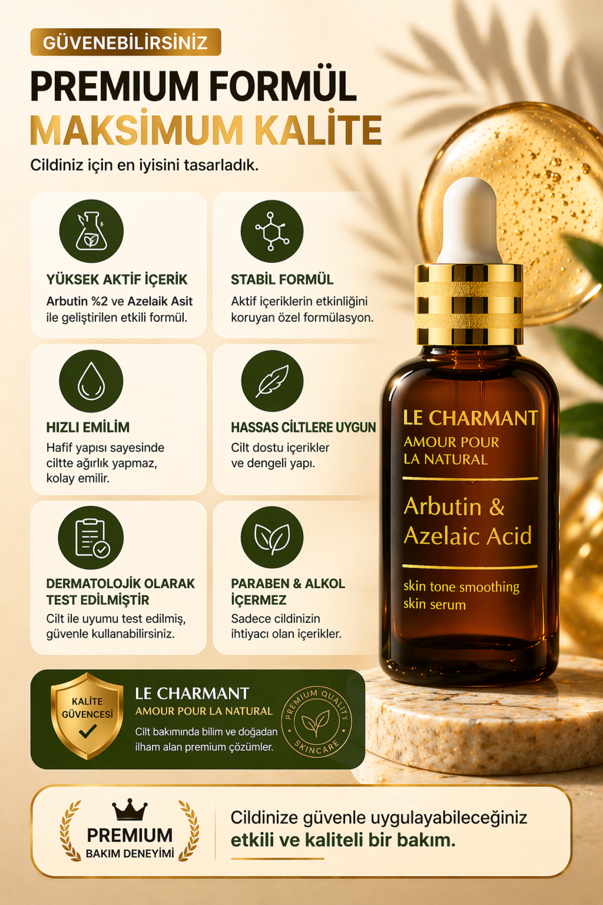 سرم آربوتین ۲٪ + آزلائیک اسید ۳۰ میلی لیتر | ضد لک، روشن کننده و روشن کننده — LC-ARB-SET-30 — تصویر 5 از 8