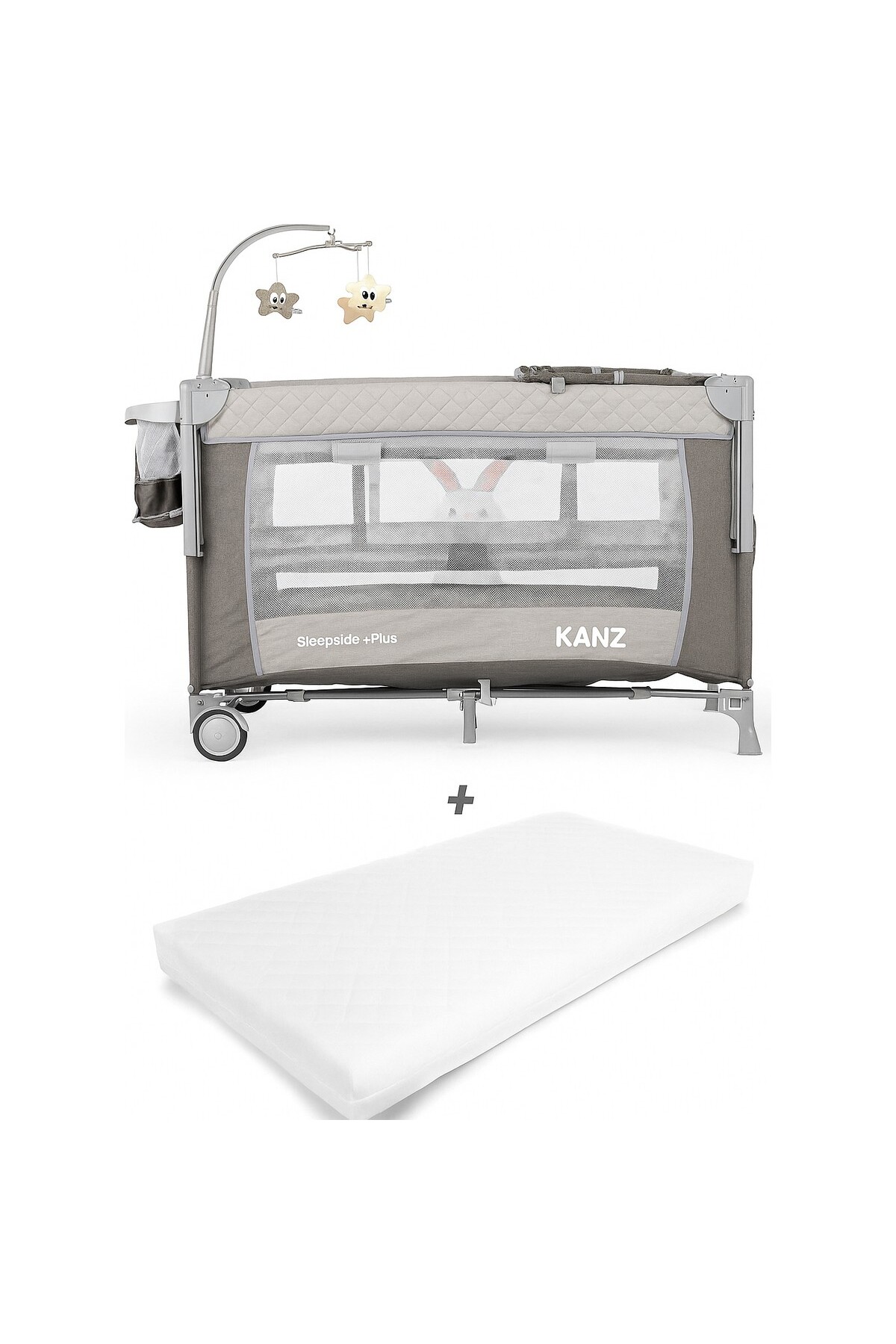 Sleepside +Plus Mother's Side Park Bed Gray - Bed Gift