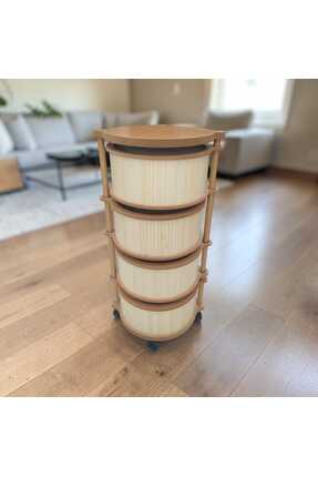 ARBOR EV Ahşap BAMBU 4 Katlı Sebzelik