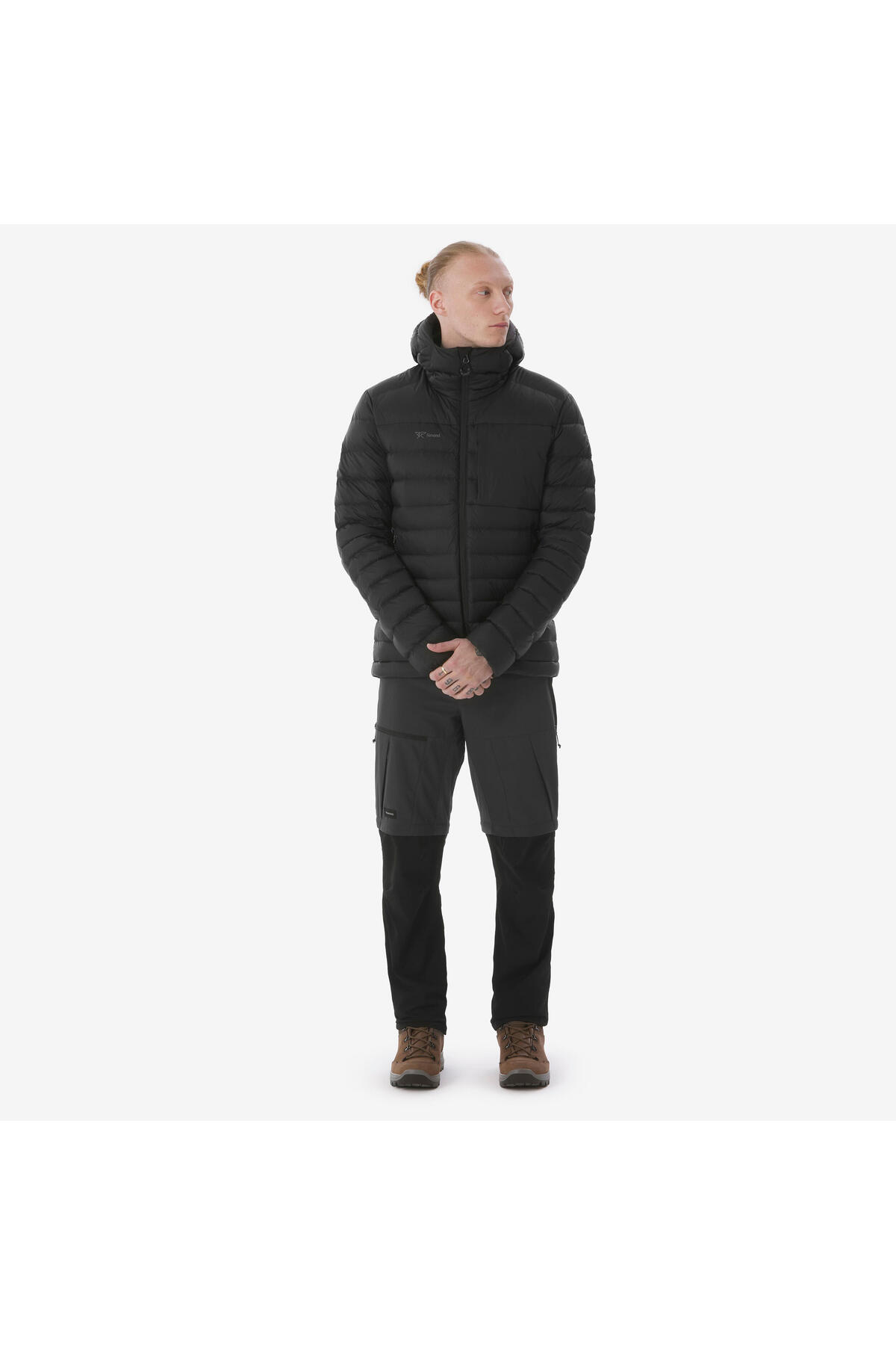کاپشن پفی مردانه سایموند مدل Down Outdoor - کلاه دار - مشکی - MT500 - -10 °C — آبی 331150 — تصویر 2 از 8