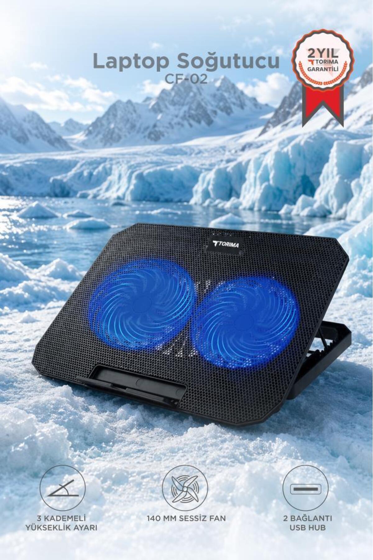 Laptop Cooler Dual Fan Adjustable Laptop Cooling Fan CF02