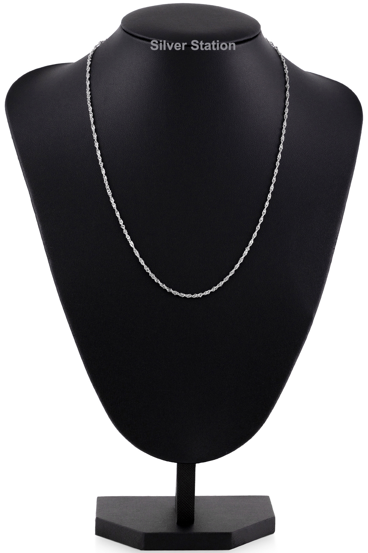 Silver Station 925 Ayar Gümüş Singapur Kolye ve Bileklik Set 40-45-50-55-60-75 cm görsel 3