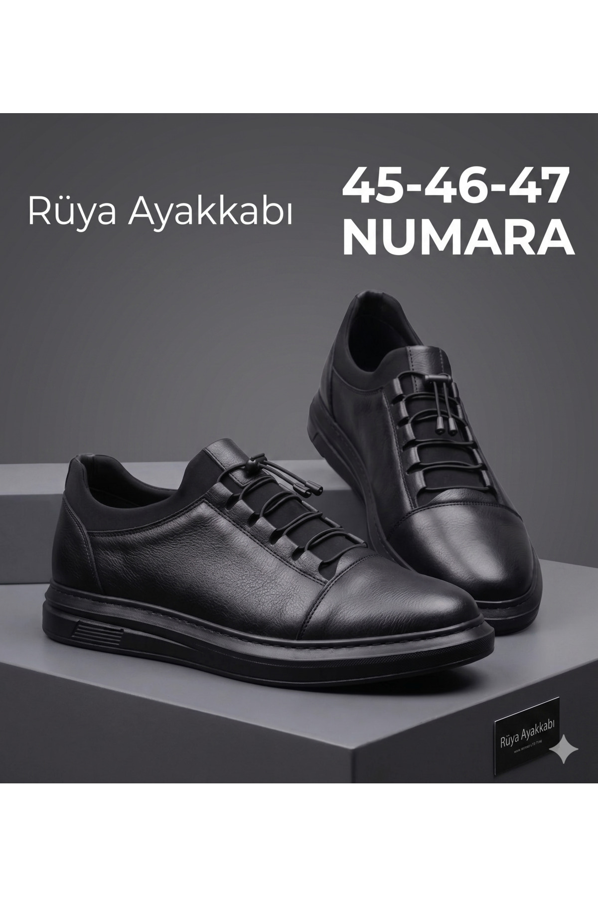 Rüya Ayakkabı 45-46-47 Büyük Numara Erkek Deri Ayakkabı