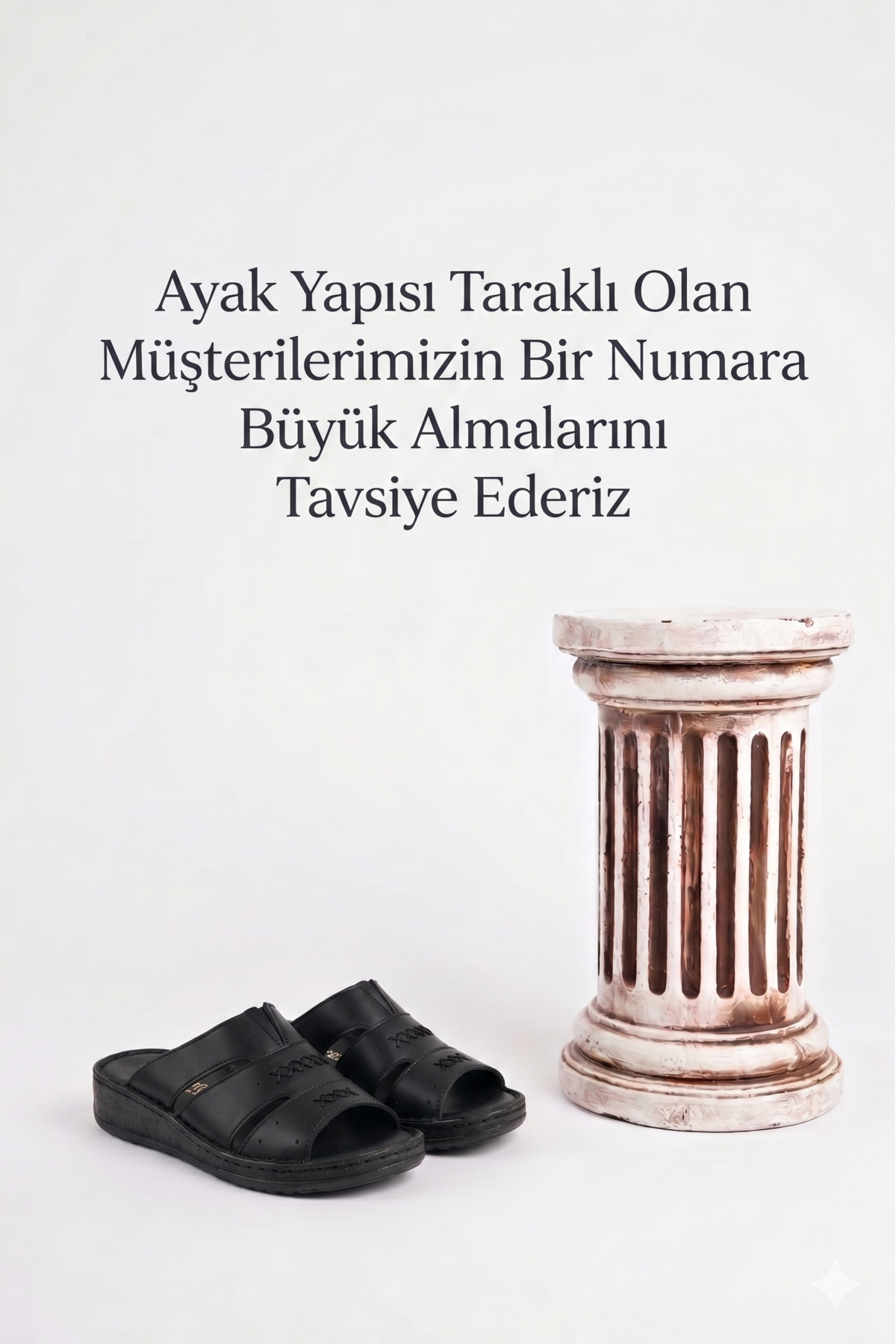 Deripabuc Hakiki Deri Siyah Kadın Deri Terlik Dp62-0213 görsel 4