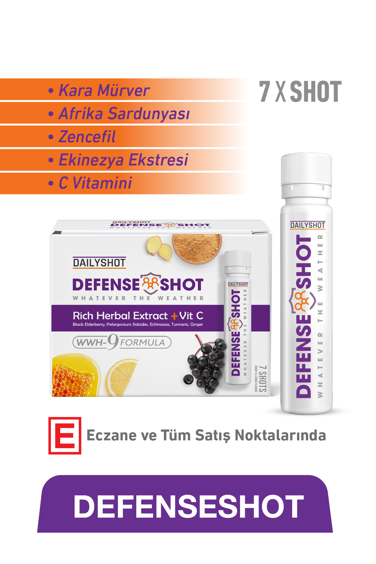 DAILYSHOT DefenseShot Kara Mürver, Afrika Sardunyası, Zencefil