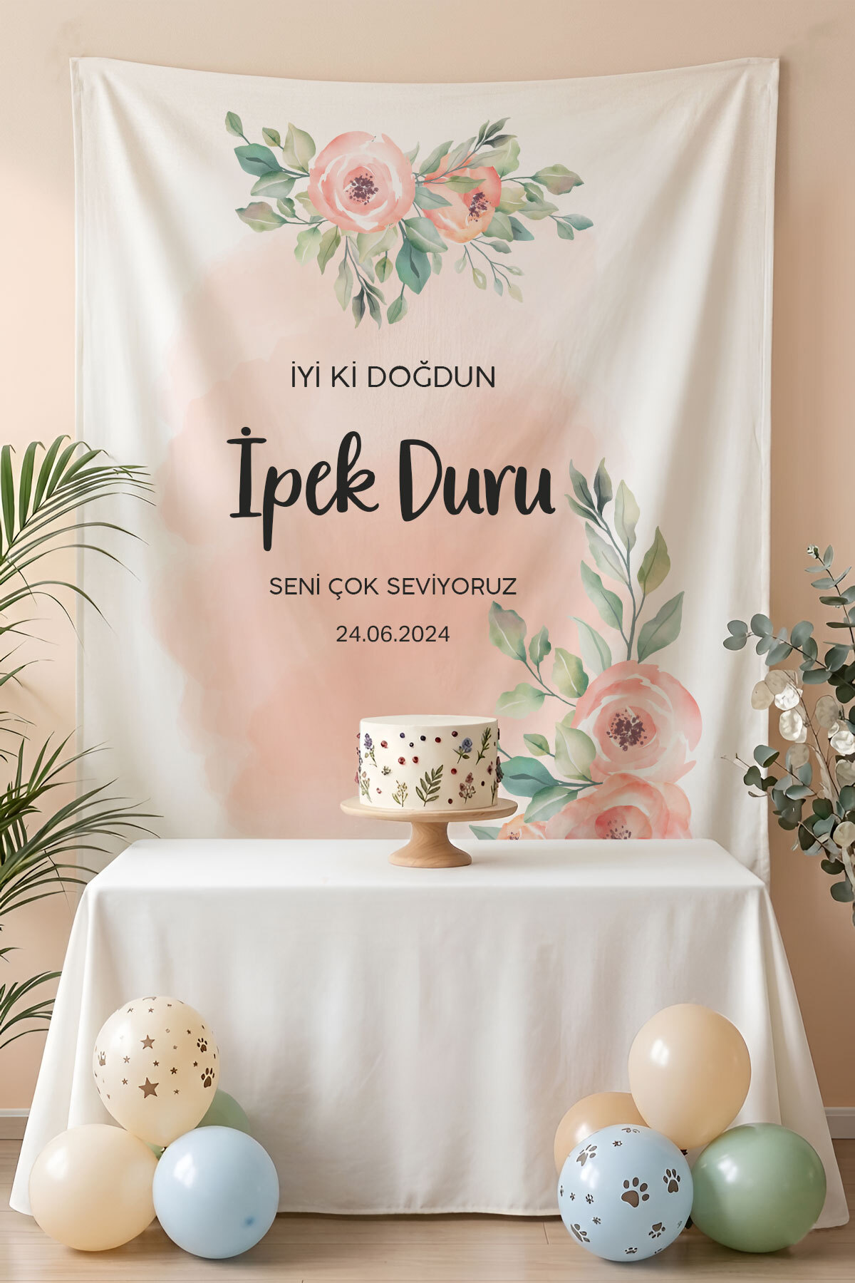 Personalized Birthday Happy Birthday Wall Covering Tapestry Premium Quality Fabric