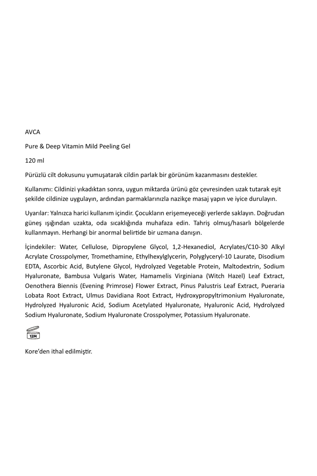 Hassas Ciltler İçin Arındırıcı Peeling Jel 120 ml - Ölü Deri Görünümüne Karşı Nazik Yüz Peelingi — AVC-PEEL-VIT-120 — تصویر 8 از 8