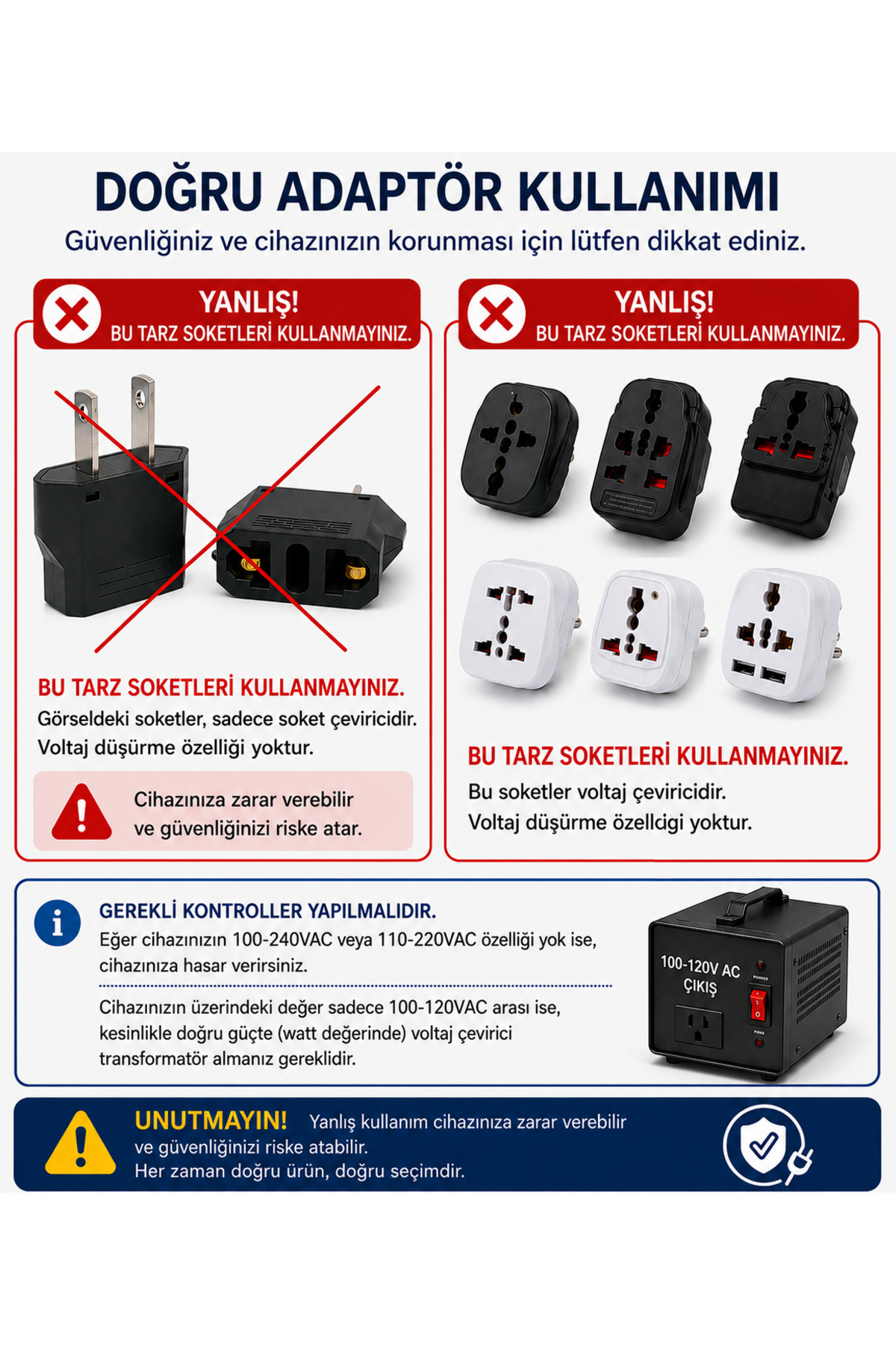KOÇYİĞİT 220/100 VAC 500W Voltaj çevirici transformatör