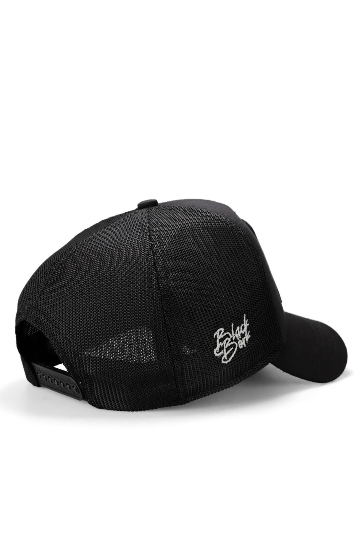BlackBörk Aslan Logolu Siyah Trucker Şapka görsel 3