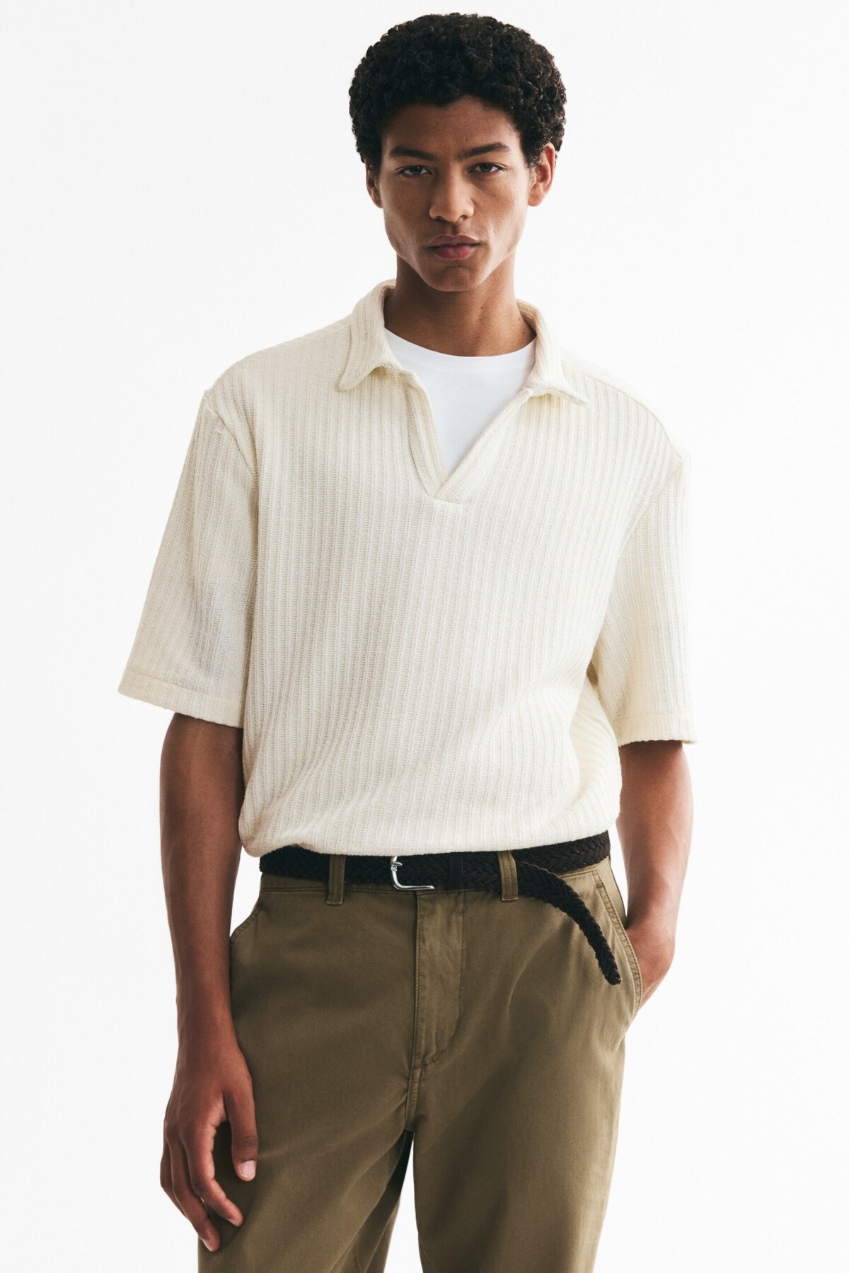 تی‌شرت پولو طرح Relaxed Fit اچ اند ام پولوشرت H&M