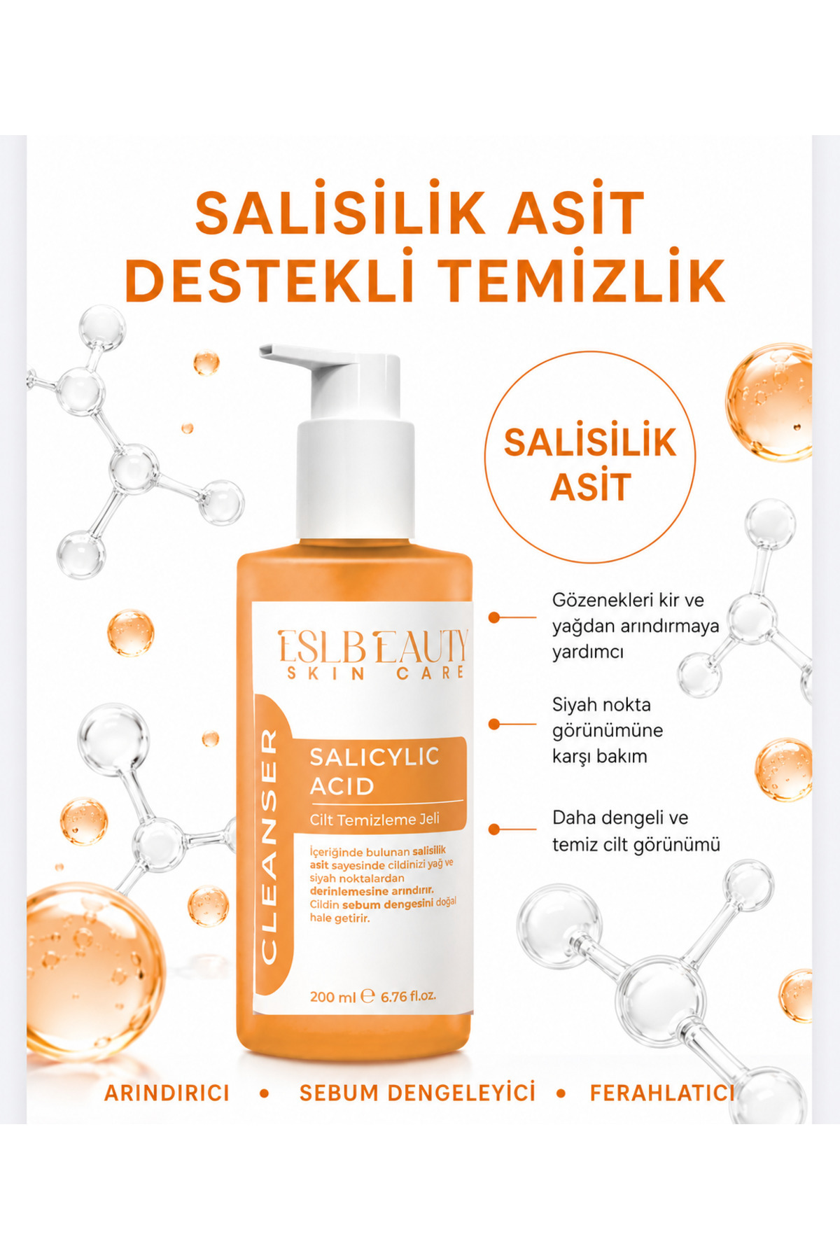 Salisilik Asit Yüz Yıkama Jeli 200 ml – Gözenek Arındırıcı, Akne & Siyah Nokta Karşıtı — 2131421 — تصویر 3 از 6