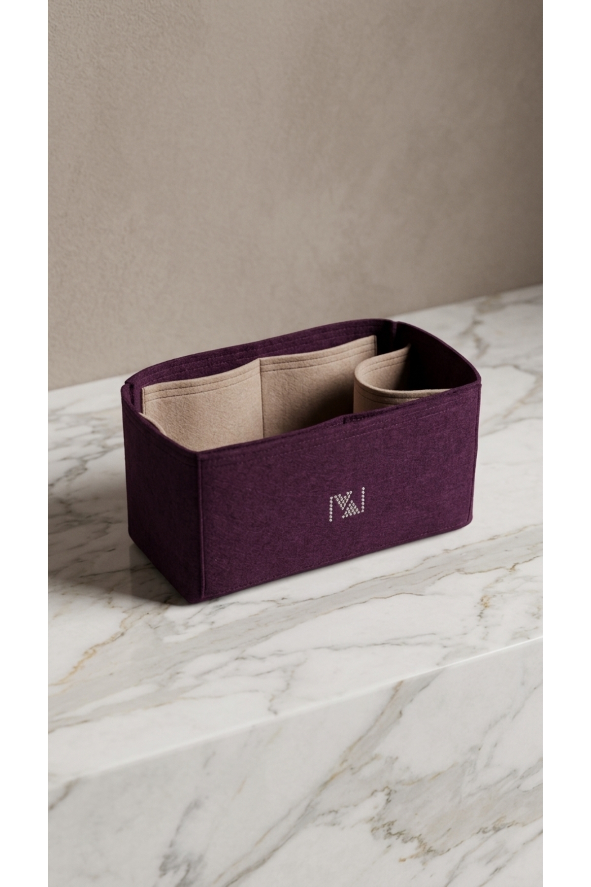 MARJİNAL W CLUB CIFT RENKLI TEK SULUKLU CANTA ICI DUZENLEYICI 28 X 15 X 12 OLCULUDUR görsel 2