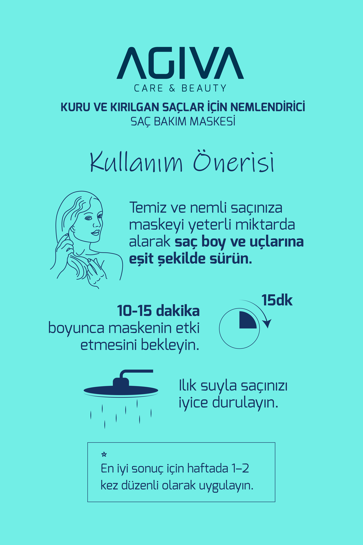 8d Hyaluron Kuru ve Mat Saçlar İçin Yoğun Nemlendirici, Güçlendirici Saç Bakım Maskesi 300 ml – Vegan — 8DMASKE — تصویر 4 از 6