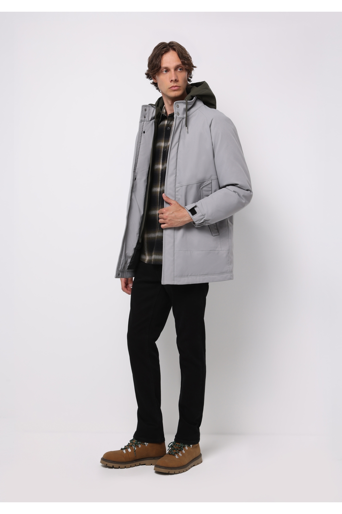 Colin's Regular Fit Erkek Gri Kaban görsel 3