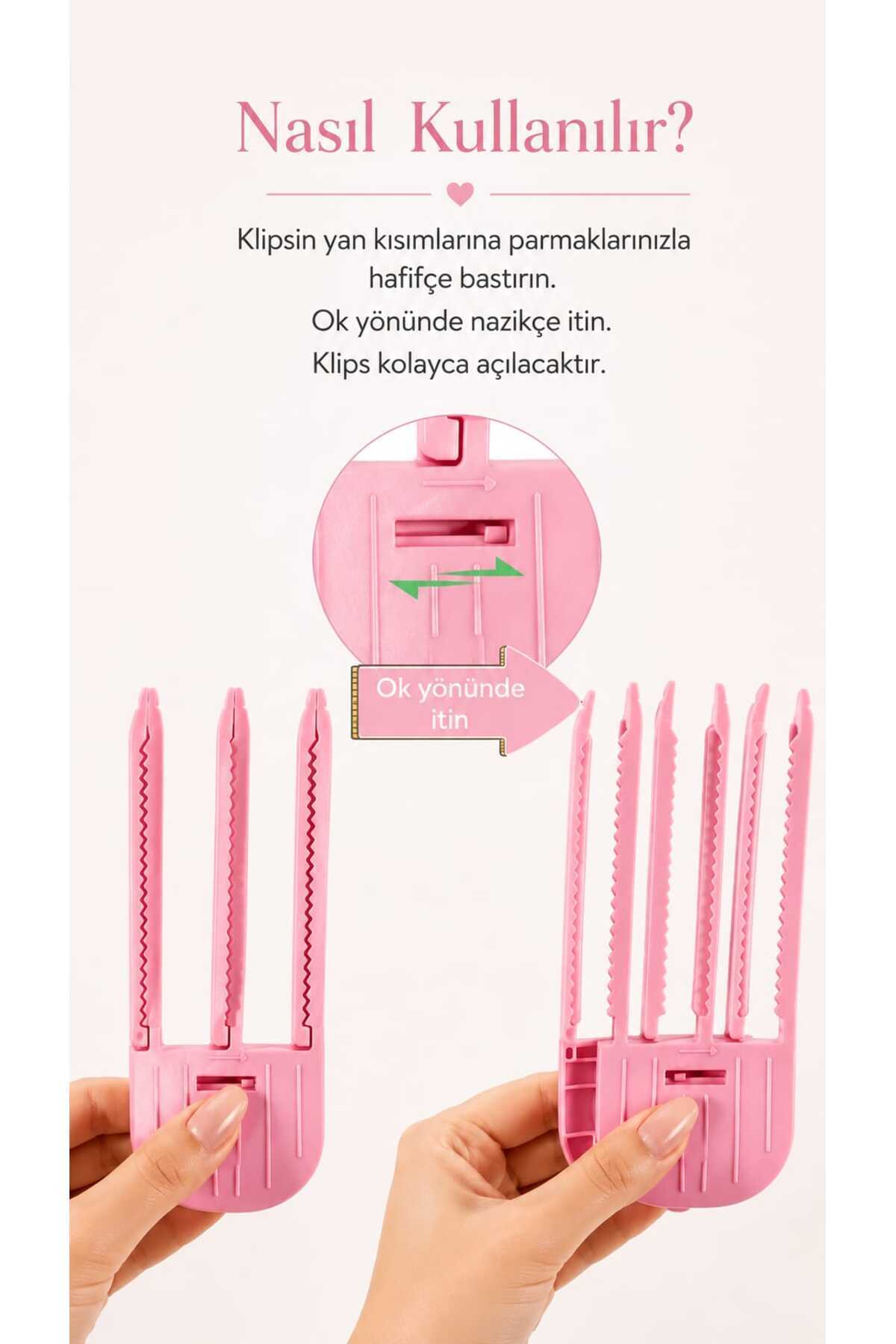 Unisex 6 Dişli Pembe Kabarık Saç Kaldırma Kök Volüm Isısız Şekillendirici Tarak Perçem Hacim Verici Kore Klips Saç Aksesuar İz Bırakmaz 1 Adet — صورتی volumaparatbüyük — تصویر 5 از 9