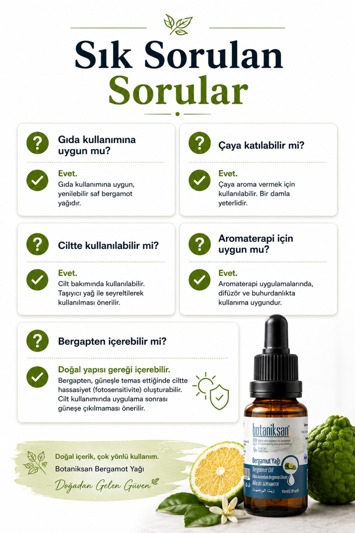 Bergamot Yağı 10ml Gıdaya Uygun Saf Soğuk Sıkım Çaya Katılabilen Uçucu Yağ — BERGAMOT YAĞI 10ML — تصویر 7 از 8
