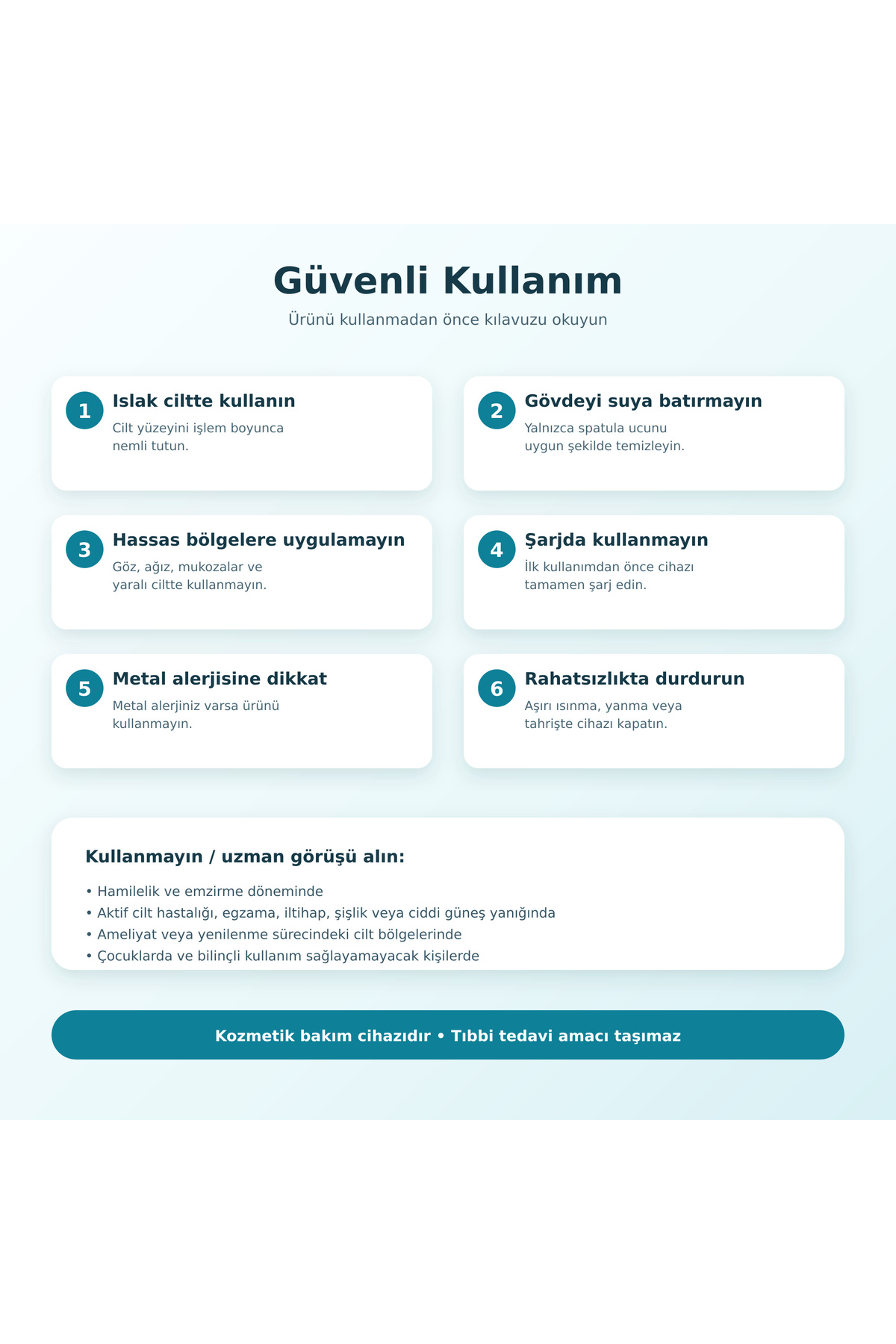 Ultrasonik Yüz Temizleme Spatulası, 24.000 Titreşim, Siyah Nokta & Gözenek Temizleyici, Şarjlı, Paslanmaz Uç — سفید YS-UYT — تصویر 9 از 9