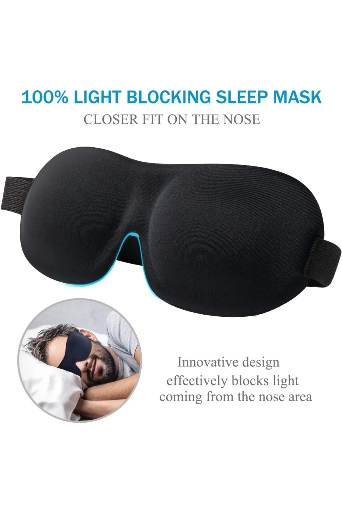 Choice 3D Sleep Mask Blindfold Sleeping Aid Soft Memory Foam Eye Mask for Sle...