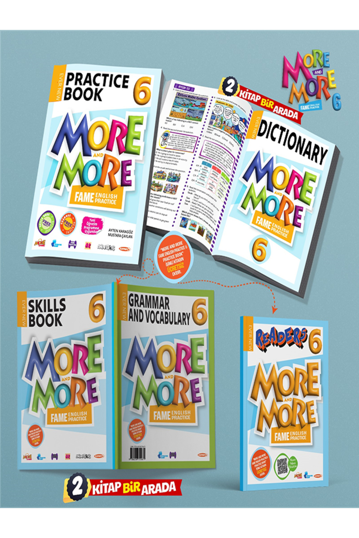 Mow 　NAMC モンテ3〜6才ディプロマ課程のテキスト6冊セット Kurmay ELT 6 MORE&MORE PRACTICE BOOK & DICTIONARY + GRAMMAR AND