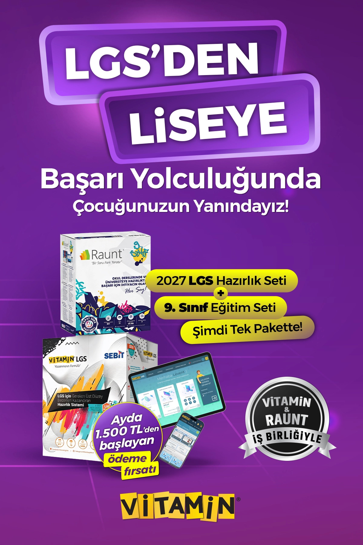 Vitamin LGS 2027 Hazırlık Seti + 9. Sınıf Eğitim Seti - Fiyatı