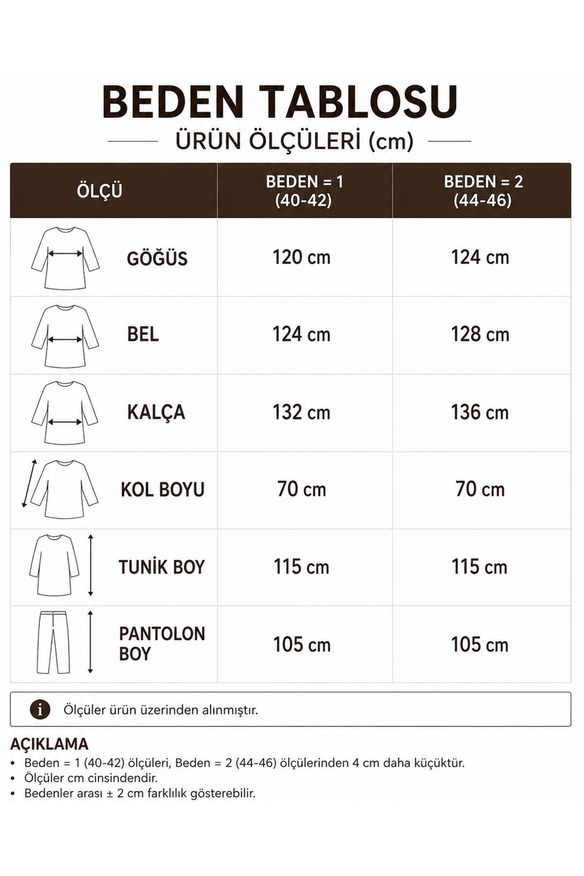 GABRA Pantolon tunik laci yazlık tesettür ikili takım görsel 3