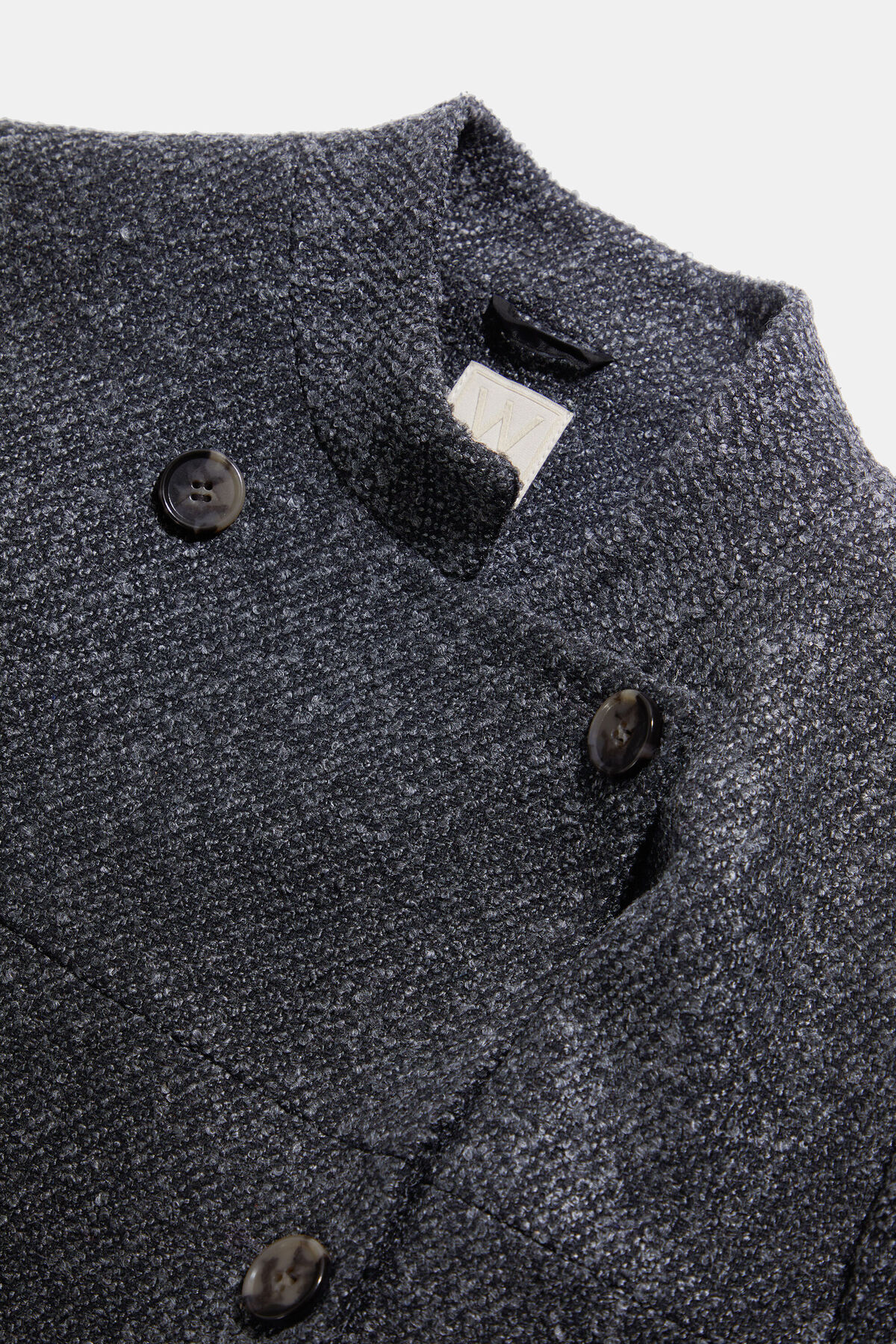 W Collection ANTRASİT KRUVAZE KISA KABAN görsel 3