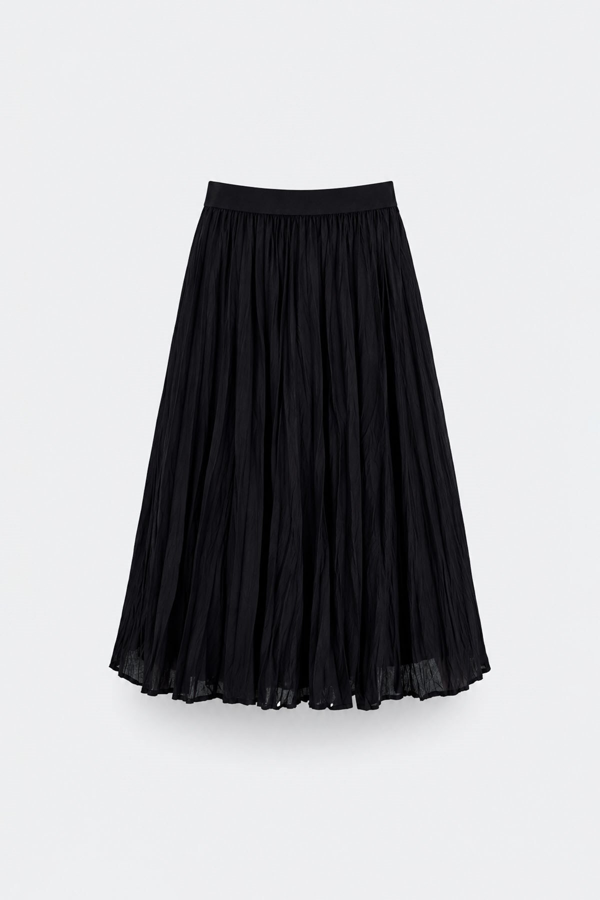 Suud Collection Siyah Donette Piliseli Etek görsel 4
