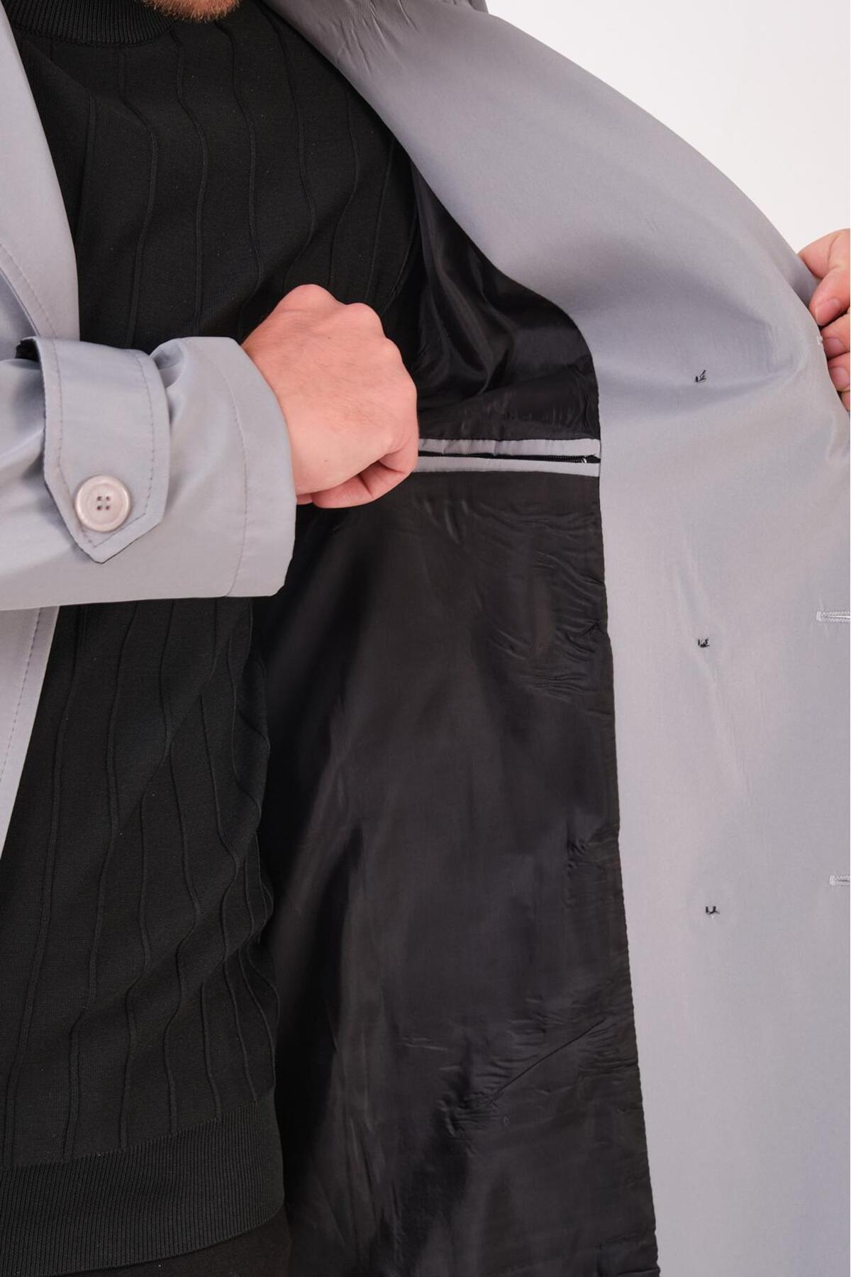 RUVEN TEKSTİL Regular Beli Kemerli /Trenckot görsel 5