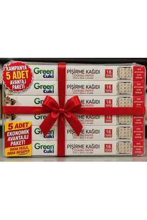 GenelTedarik Green Pişirme Kağıdı 37cm x 42cm 5Lİ PAKET
