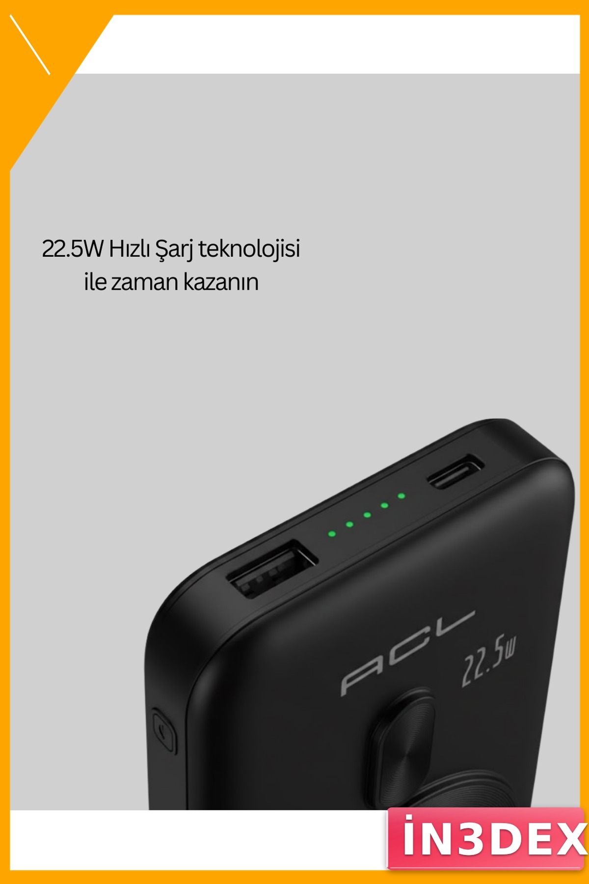 Manyetik Kablosuz Hızlı Şarj Powerbank 22.5W Kompakt
