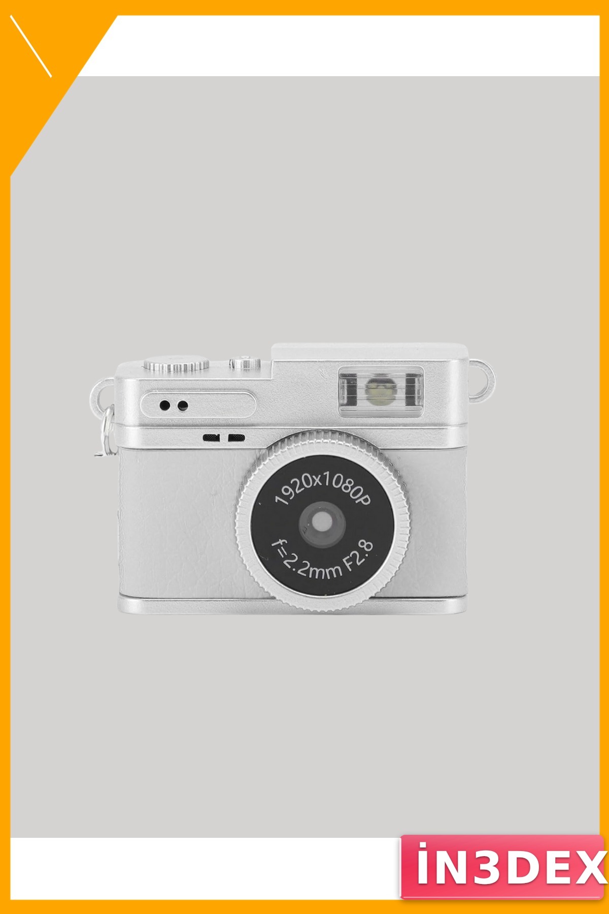 İN3DEX Mini Vintage Dijital Kamera 1080P Full HD LED Işıklı Çocuklar İçin