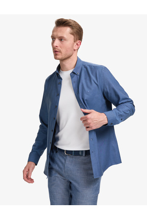 Pierre Cardin Lacivert Oxford Slim Fit Kolay Ütülenebilir Gömlek 50325365-VR033