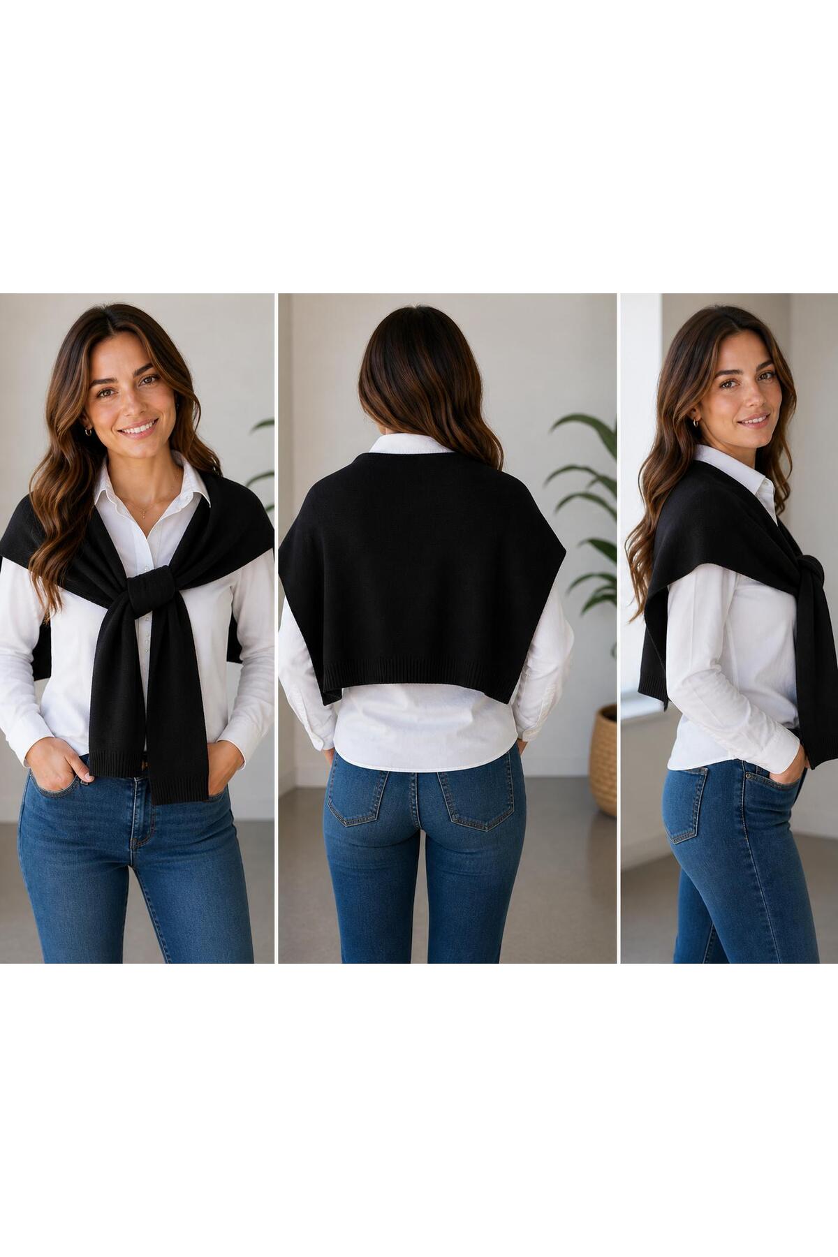 esma trend Kare Parçalı Patchwork Atkı-Spor Triko Örme Omuz Atkısı Unisex Boho Şal-Atkı