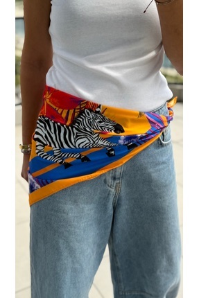 who knows ¿ Renkli Desenli Fular Bandana Kadın Giyim Aksesuar
