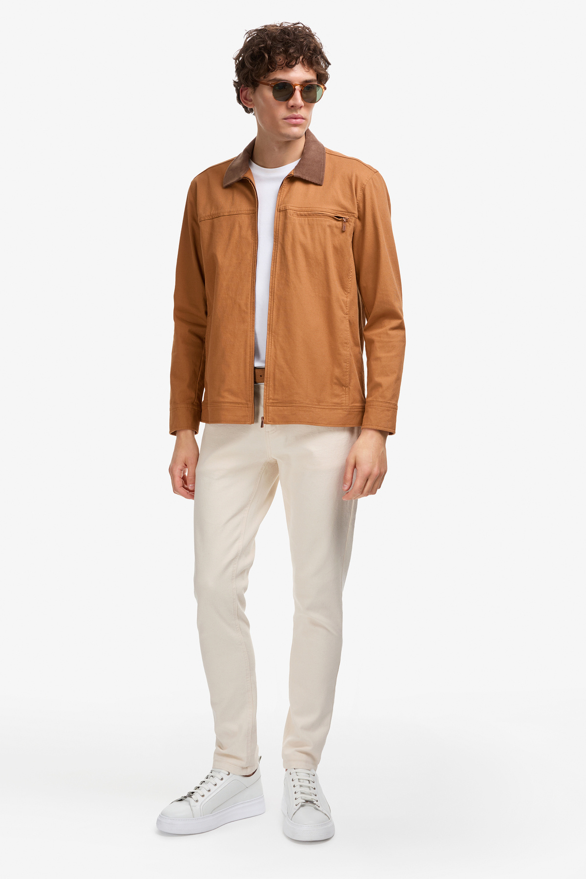 Erkek Camel Gömlek 50308359-VR233 — قهوه‌ای — تصویر 4 از 7