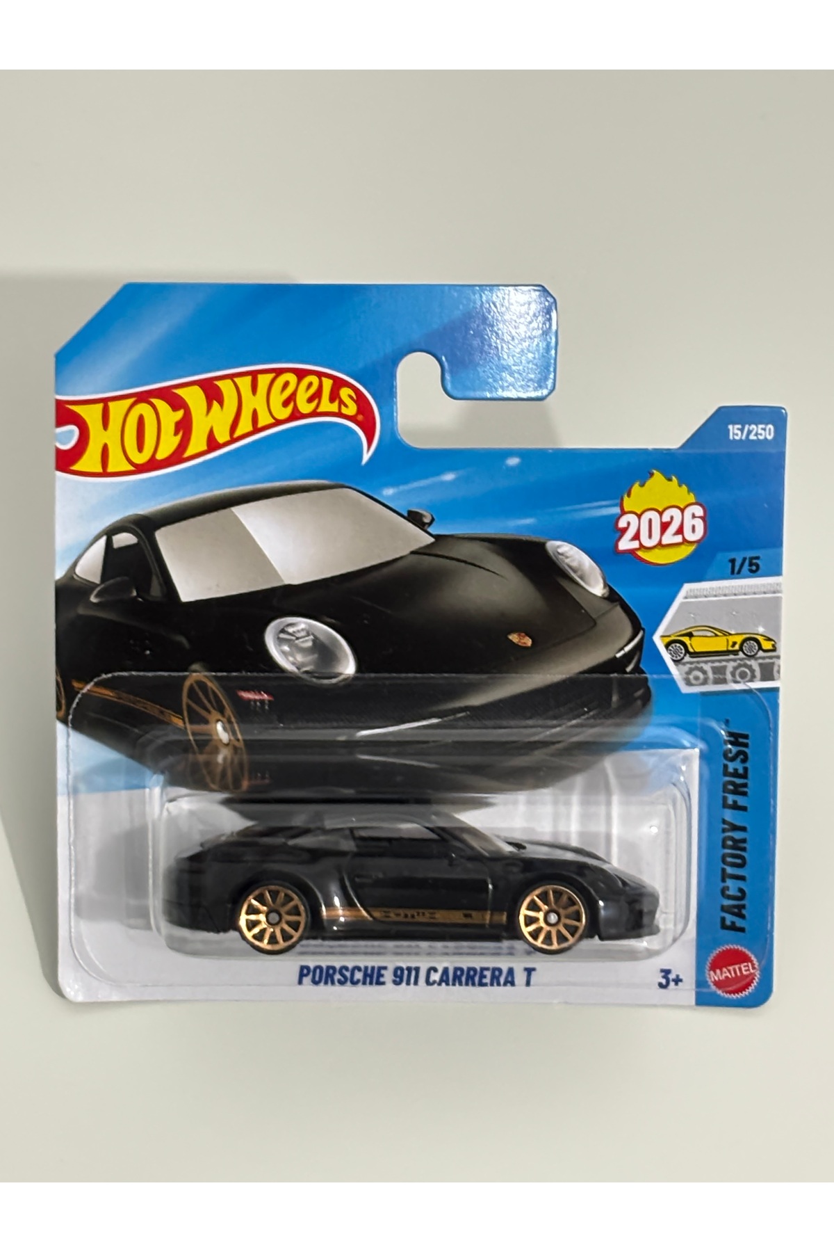 HOT WHEELS Porsche 911 Carrera T 15/250 2026 Factory Fresh – 1:64