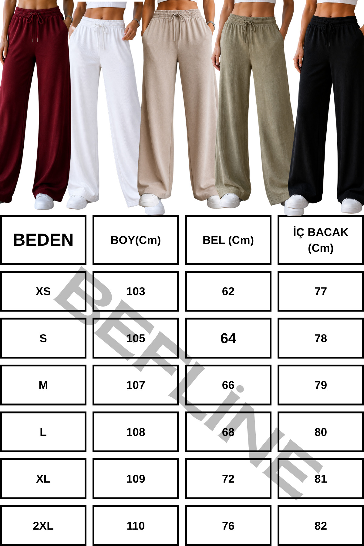 LAVİNİM  Kadın Keten Oversize LooseFit Rahat Pantolon - Görsel 5