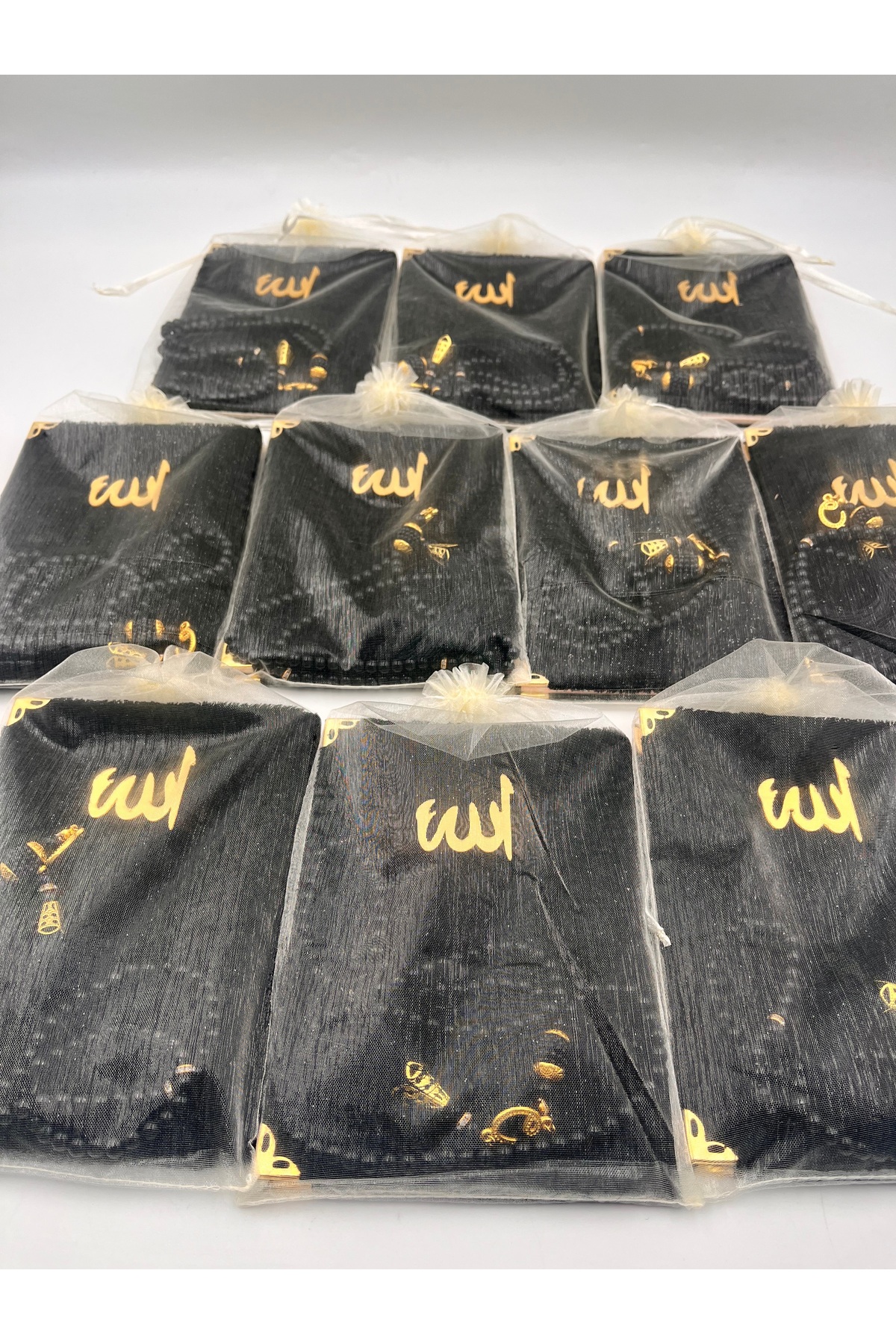 鵜殿産　葦 100本セット DUHA HAC 10 Adet Siyah Hediyelik Tül Keseli Kadife Yasin Cüzü Ve