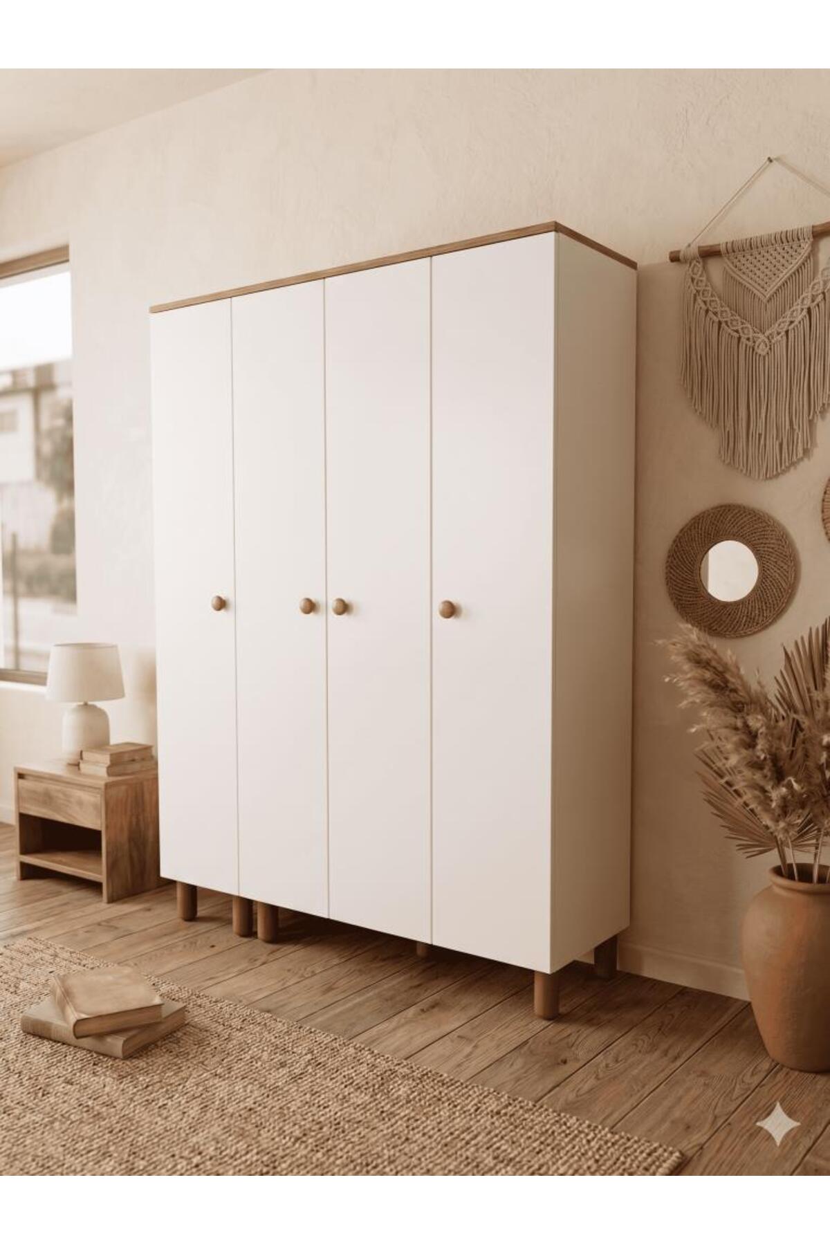 Haus Modüler Bohem 4 Kapılı Gardırop,Yatak Odası,Çocuk Odası