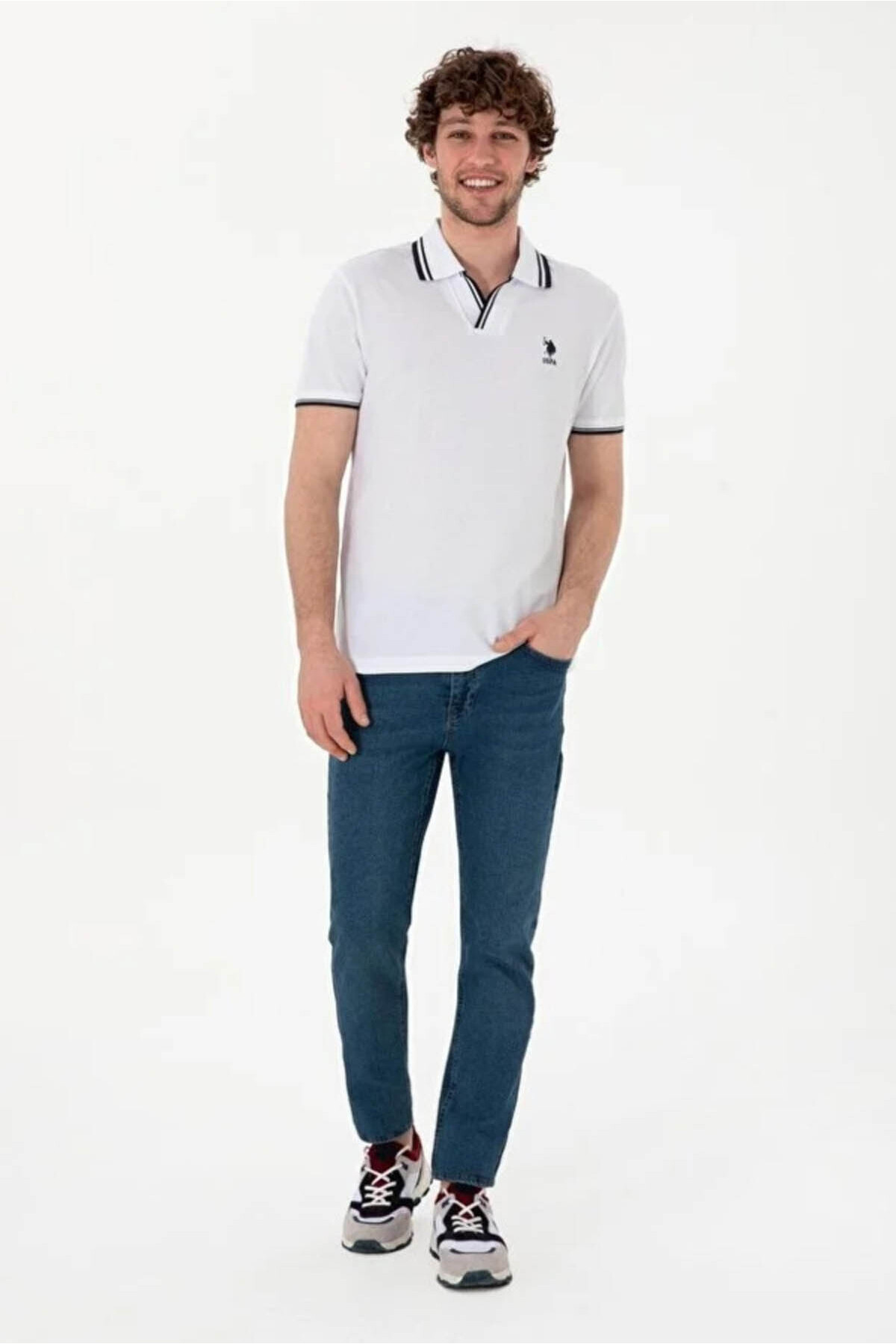 پولوشرت مردانه یقه پلو | یو اس پولو U.S. Polo Assn. 26Y129000066_129002 TR - تصویر 2