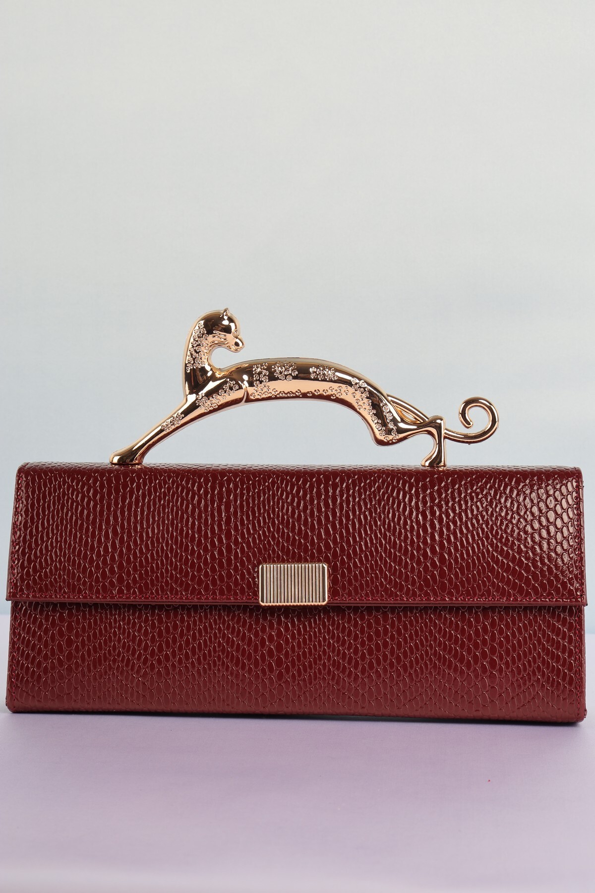 weem bag Elysara EB0144 | PİTON ŞIK PUMAS METAL SAPLI PORTFÖY ÇANTA görsel 3