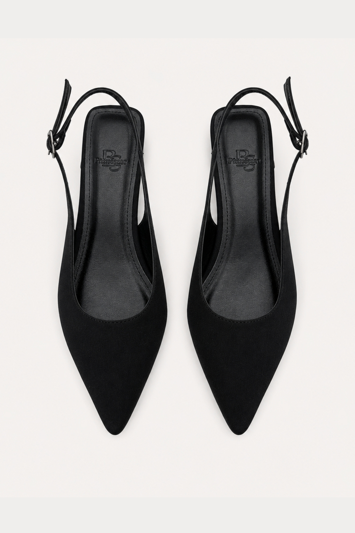 Genel Markalar Kitten Kadın Siyah Saten Sivri Burun Stiletto Kısa Topuklu Ayakkabı 4 cm görsel 6