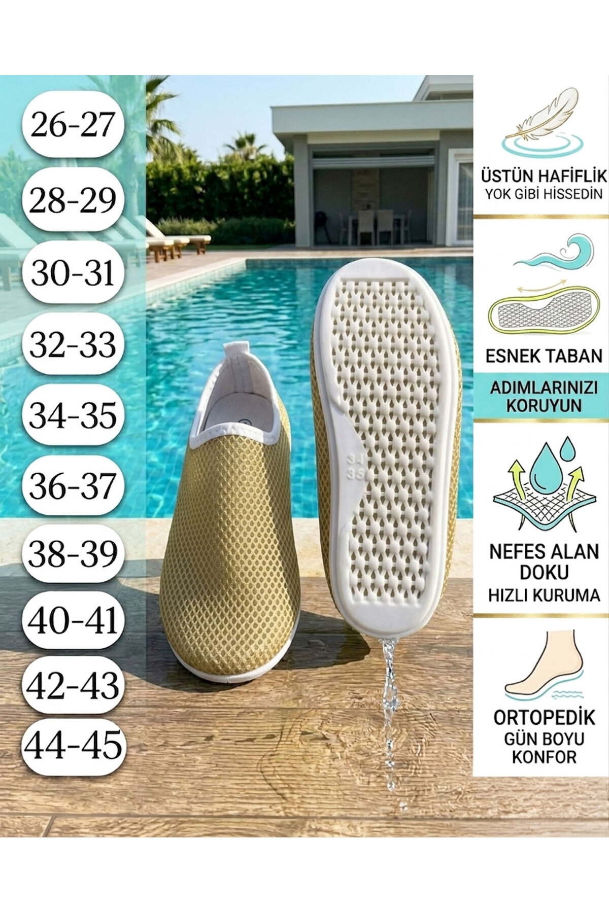 Patiks Airfile Havuz, Plaj ve Deniz Ayakkabısı görsel 5
